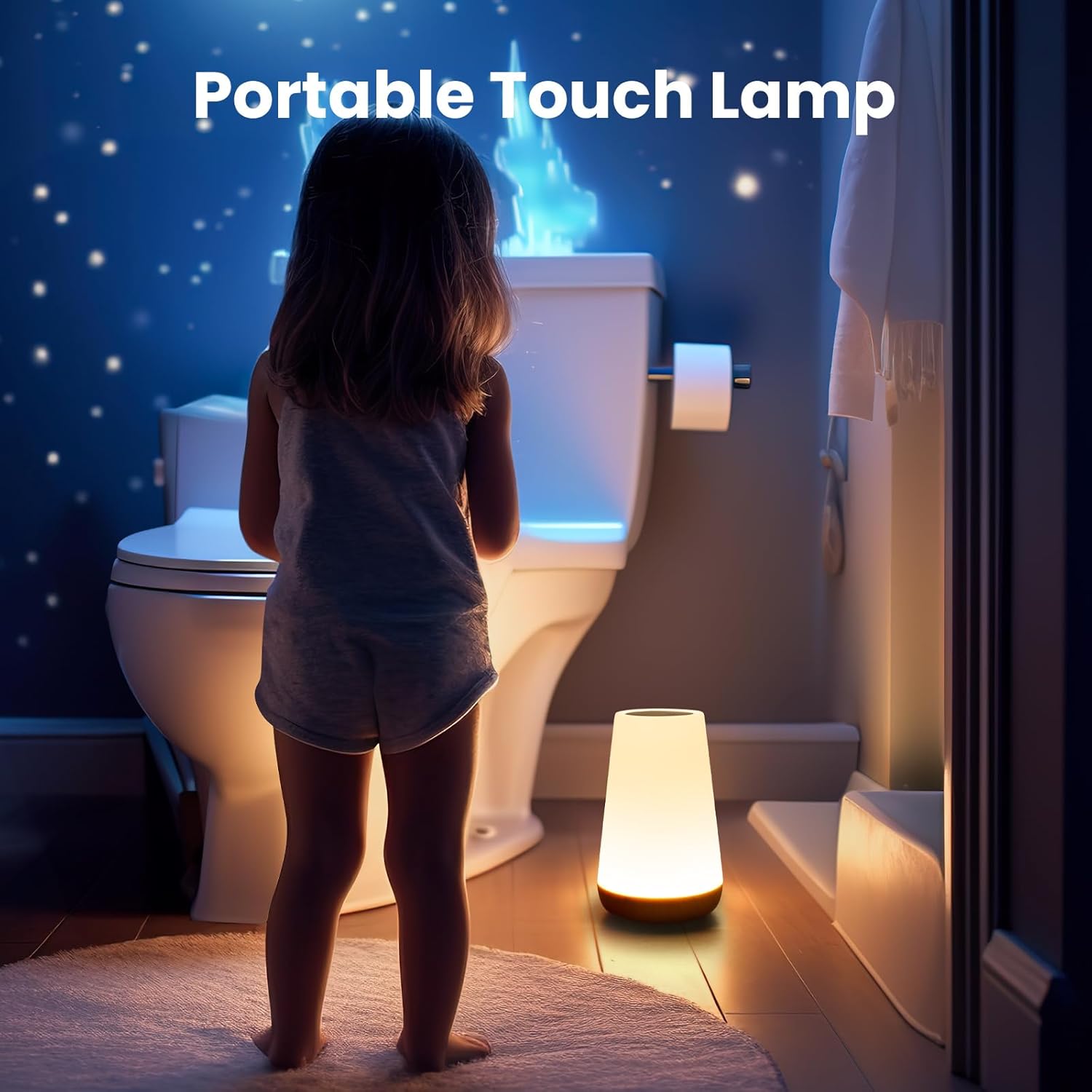 Portable Table Sensor Control Bedside Lamps with Quick USB Charging