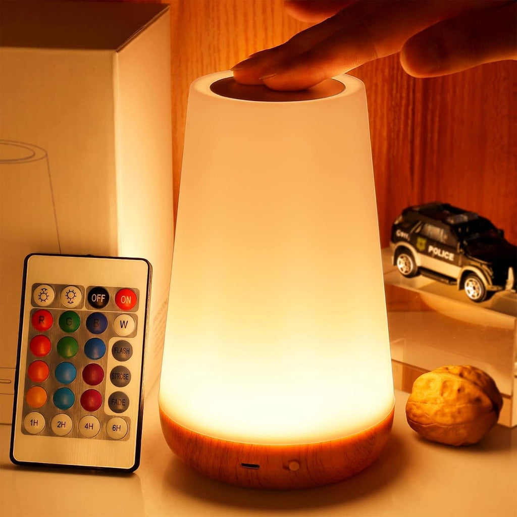 Portable Table Sensor Control Bedside Lamps with Quick USB Charging